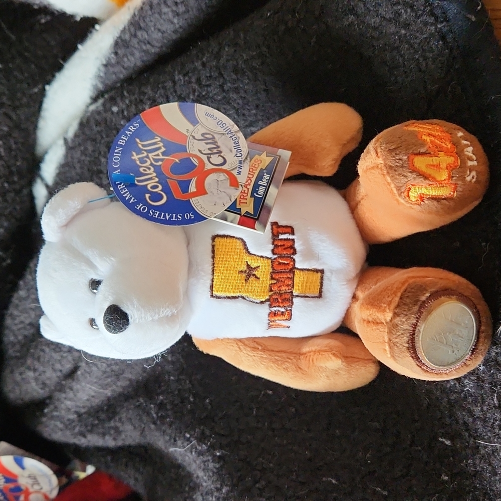 Limited Treasures coin bear, Vermont with tags.